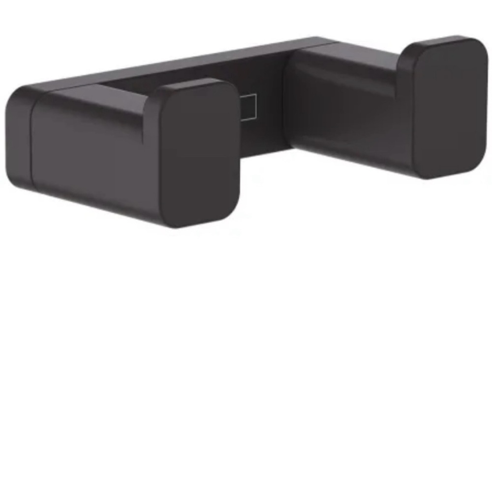 NWOT Matte Black Hansgrohe AddStoris Double Robe Hook